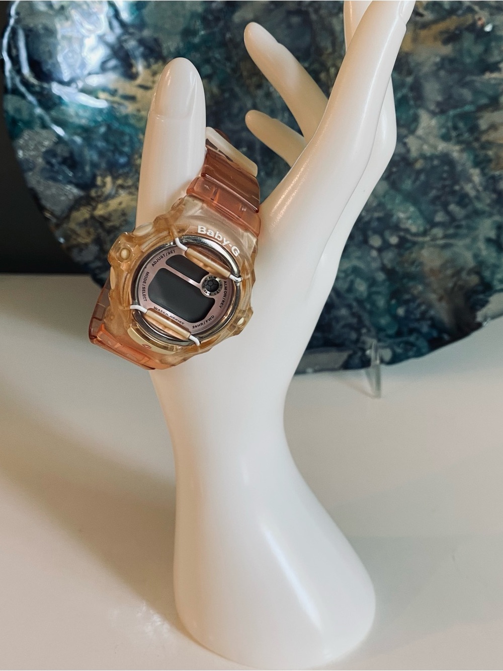 Casio Baby-G Transparent Amber Pink Digital Sport Watch